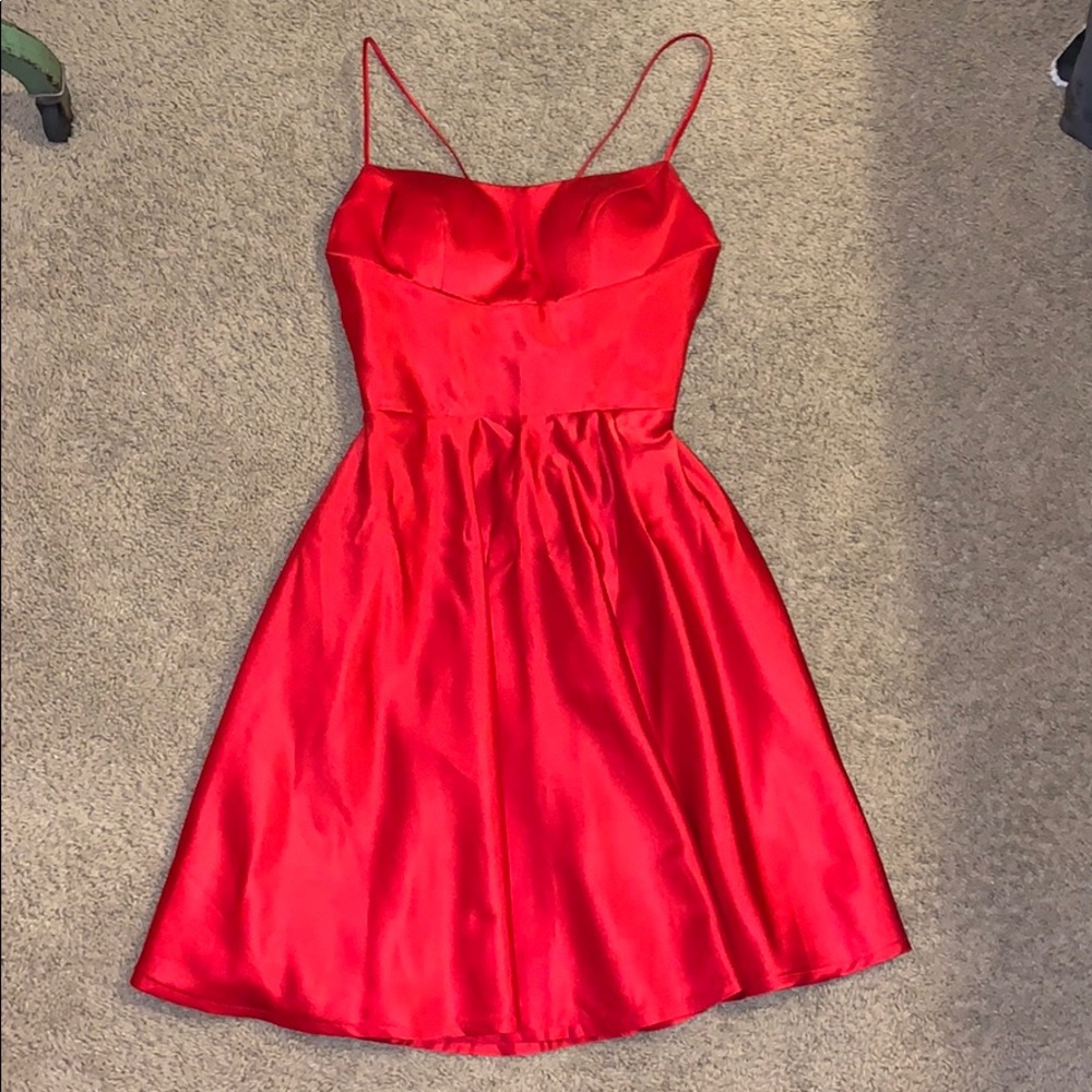 red formal dress